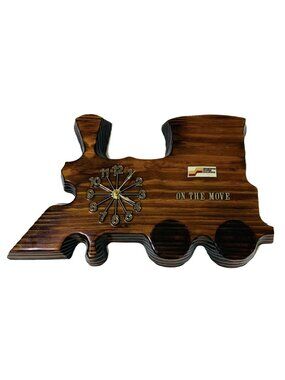 Seaboard System Railroad Locomotive On The Move Wall Clock Works Handcrafted Vtg